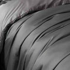 Noble Tencel Lyocell Reversible Comforter Set - Smooth Silky Bedding with Euro Shams and Decorative Pillows