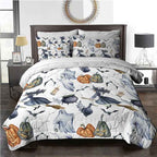 8-Piece Halloween Witch Pattern Bed in a Bag Set - King All-Season Comforter with Sheets, Shams, and Cushion Cover