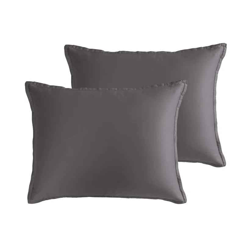 Noble Tencel Lyocell Reversible Comforter Set - Smooth Silky Bedding with Euro Shams and Decorative Pillows
