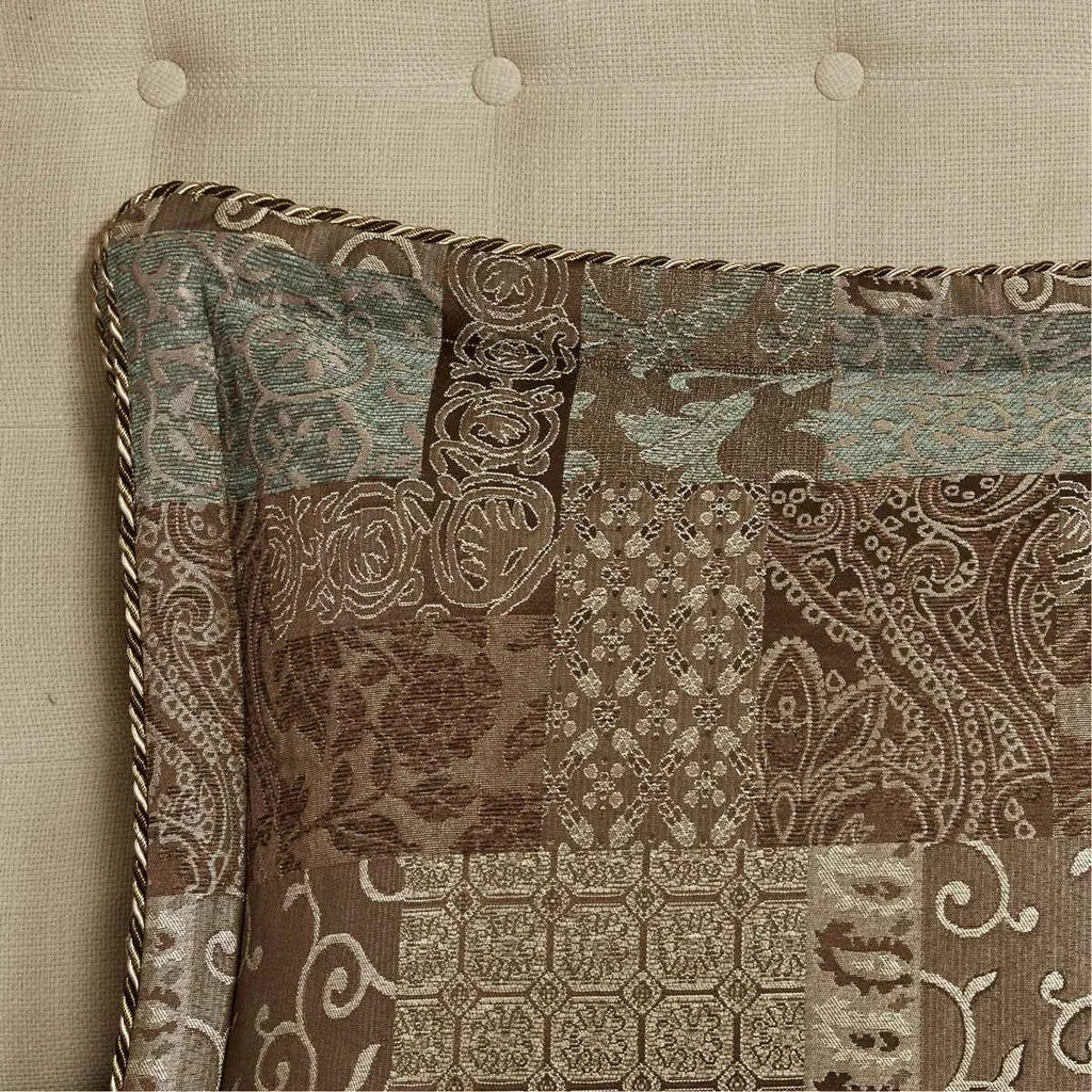 4-Piece Chenille Jacquard Comforter Set - Reversible Heavyweight Bedding with Shams and Satin Bed Skirt