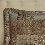 4-Piece Chenille Jacquard Comforter Set - Reversible Heavyweight Bedding with Shams and Satin Bed Skirt