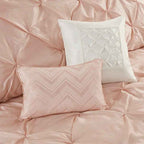 24-Piece Faux Silk Tufted Comforter Set - Complete Bedroom in a Bag with Sheet Set Decor Pillows and Window Drapes