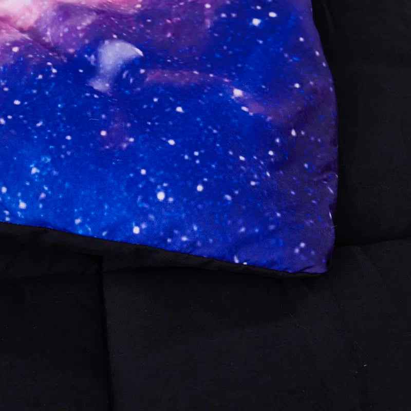 3D Reactive Print Microfiber Comforter Set - Hypoallergenic All-Season Reversible Bedding Set