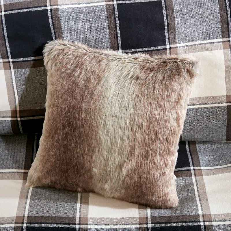 8-Piece Cotton Jacquard Plaid Comforter Set with Removable Insert - Urban Cabin Neutral Farmhouse Bedding with Euro Shams