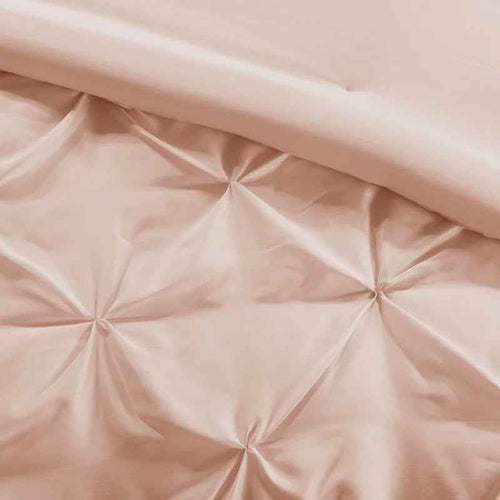24-Piece Faux Silk Tufted Comforter Set - Complete Bedroom in a Bag with Sheet Set Decor Pillows and Window Drapes