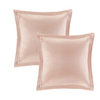 24-Piece Faux Silk Tufted Comforter Set - Complete Bedroom in a Bag with Sheet Set Decor Pillows and Window Drapes