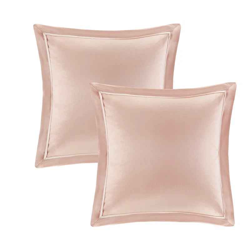 24-Piece Faux Silk Tufted Comforter Set - Complete Bedroom in a Bag with Sheet Set Decor Pillows and Window Drapes