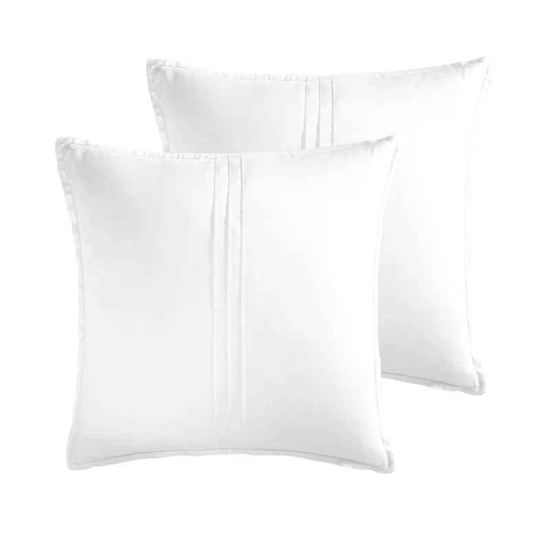 Noble Tencel Lyocell Reversible Comforter Set - Smooth Silky Bedding with Euro Shams and Decorative Pillows