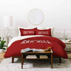 Modern Contemporary Comforter Set - Lightweight Printed Polyester Bedding with Cream Backing