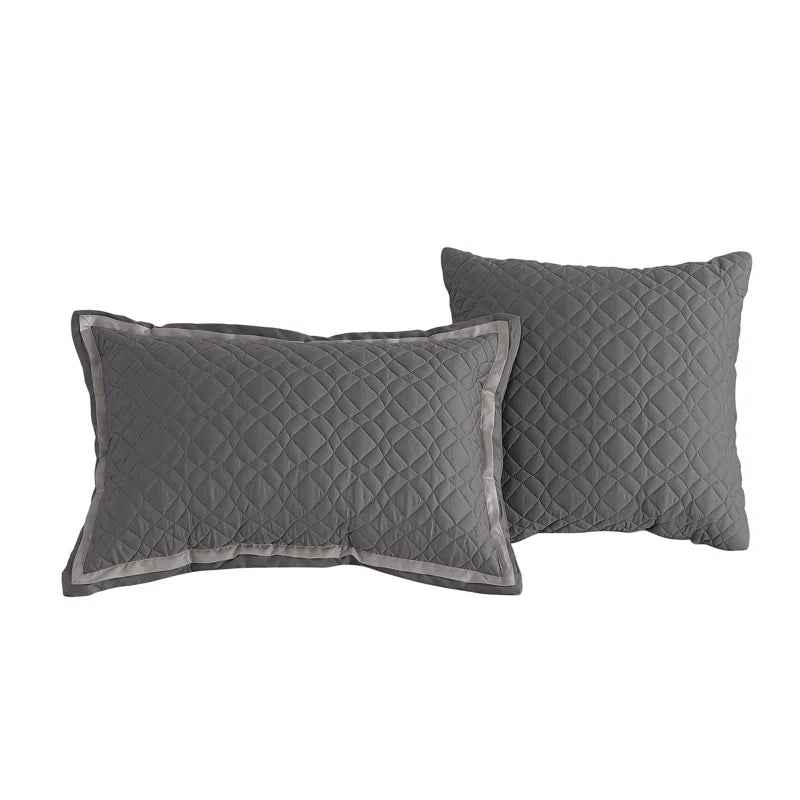 Noble Tencel Lyocell Reversible Comforter Set - Smooth Silky Bedding with Euro Shams and Decorative Pillows
