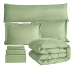 8-Piece Modern Geometric Comforter Set with Sheets - All-Season Honeycomb Microfiber Bed in a Bag with Duvet Corner Loops