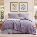 5-Piece Bedsure Light Olive Green Twin Bedding Set - Boho Reversible All-Season Bed in a Bag with Sheets and Shams