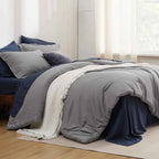 5-Piece Bedsure Light Olive Green Twin Bedding Set - Boho Reversible All-Season Bed in a Bag with Sheets and Shams