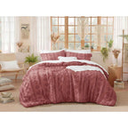 2-Piece Bedsure Beige Tufted Boho Twin Comforter Set - Shabby Farmhouse Jacquard Bedding with Embroidered Shams - Lesvorace