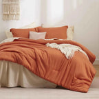 5-Piece Bedsure Light Olive Green Twin Bedding Set - Boho Reversible All-Season Bed in a Bag with Sheets and Shams