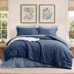 5-Piece Bedsure Light Olive Green Twin Bedding Set - Boho Reversible All-Season Bed in a Bag with Sheets and Shams