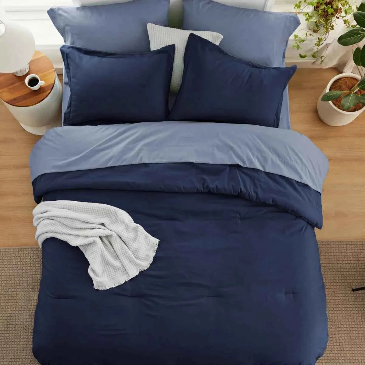 5-Piece Bedsure Light Olive Green Twin Bedding Set - Boho Reversible All-Season Bed in a Bag with Sheets and Shams