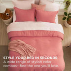 5-Piece Bedsure Light Olive Green Twin Bedding Set - Boho Reversible All-Season Bed in a Bag with Sheets and Shams