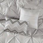 24-Piece Faux Silk Tufted Comforter Set - Complete Bedroom in a Bag with Sheet Set Decor Pillows and Window Drapes