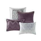 24-Piece Faux Silk Tufted Comforter Set - Complete Bedroom in a Bag with Sheet Set Decor Pillows and Window Drapes