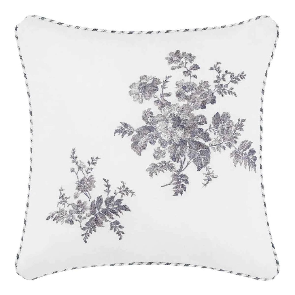 6-Piece Reversible Cotton Comforter Set - Floral Bedding with Matching Shams and Decorative Pillows