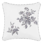 6-Piece Reversible Cotton Comforter Set - Floral Bedding with Matching Shams and Decorative Pillows