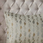 Diamond Jacquard Reversible Comforter Set with Removable Cover - Slubbed Yarn Bedding with Euro Shams