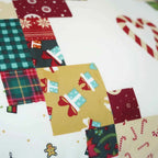Holiday Love 3 Piece Reversible Festive Patchwork Comforter Set - Printed Christmas Bedding with Pillow Shams