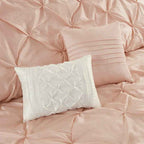 24-Piece Faux Silk Tufted Comforter Set - Complete Bedroom in a Bag with Sheet Set Decor Pillows and Window Drapes