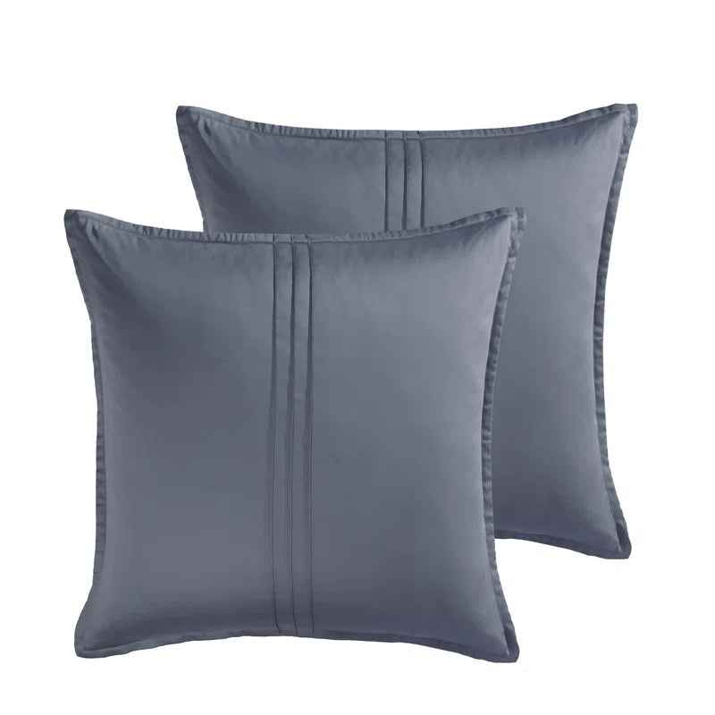 Noble Tencel Lyocell Reversible Comforter Set - Smooth Silky Bedding with Euro Shams and Decorative Pillows