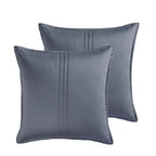 Noble Tencel Lyocell Reversible Comforter Set - Smooth Silky Bedding with Euro Shams and Decorative Pillows