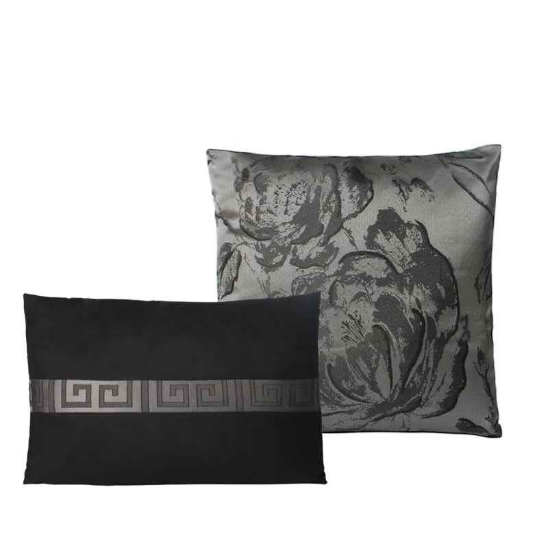8-Piece Burgundy Jacquard Floral Patchwork Queen Comforter Set - Bedding Ensemble with Bed Skirt, Euro Shams, and Decorative Pillows