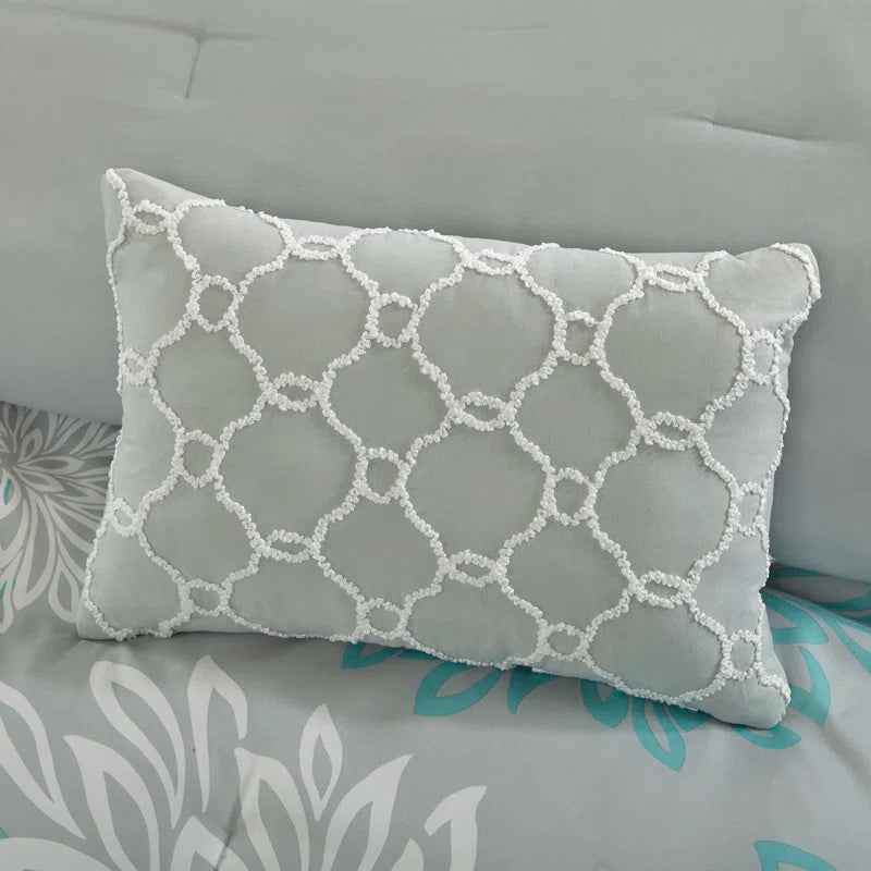 Complete Maible Floral Microfiber Comforter and Cotton Sheet Set - Bed in a Bag with Bed Skirt and Accent Pillow