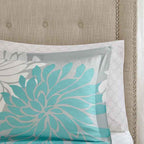 Complete Maible Floral Microfiber Comforter and Cotton Sheet Set - Bed in a Bag with Bed Skirt and Accent Pillow