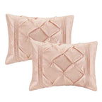 24-Piece Faux Silk Tufted Comforter Set - Complete Bedroom in a Bag with Sheet Set Decor Pillows and Window Drapes