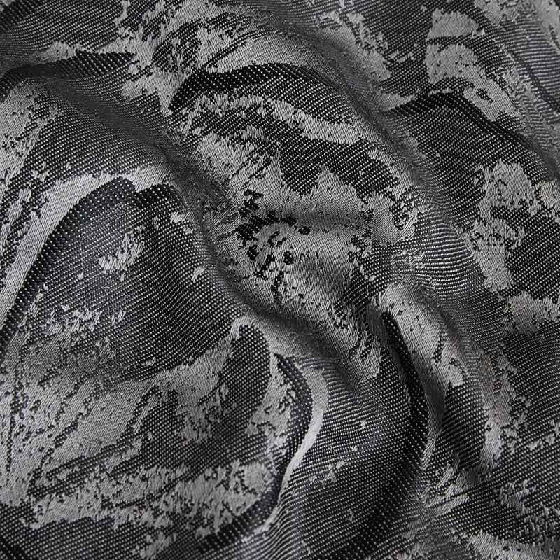 7-Piece Jacquard Floral Patchwork Comforter Set with Curtains - Premium Chinese Floral Bed in a Bag with Euro Shams