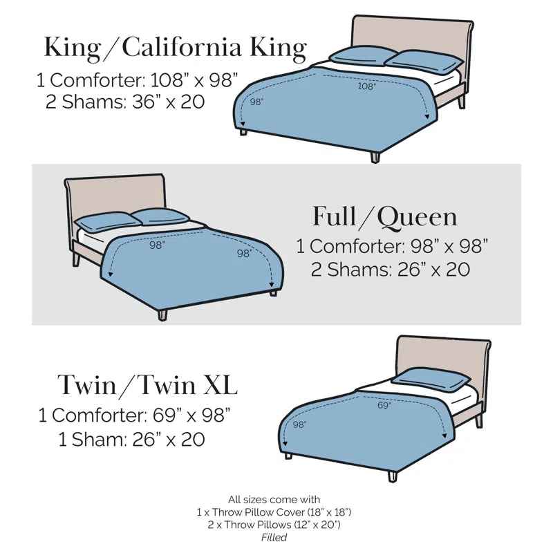 Holiday White and Mint Reversible Microfiber Comforter Set - Soft Down Alternative Bedding with Pillow Shams