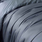 Noble Tencel Lyocell Reversible Comforter Set - Smooth Silky Bedding with Euro Shams and Decorative Pillows