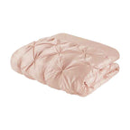 24-Piece Faux Silk Tufted Comforter Set - Complete Bedroom in a Bag with Sheet Set Decor Pillows and Window Drapes